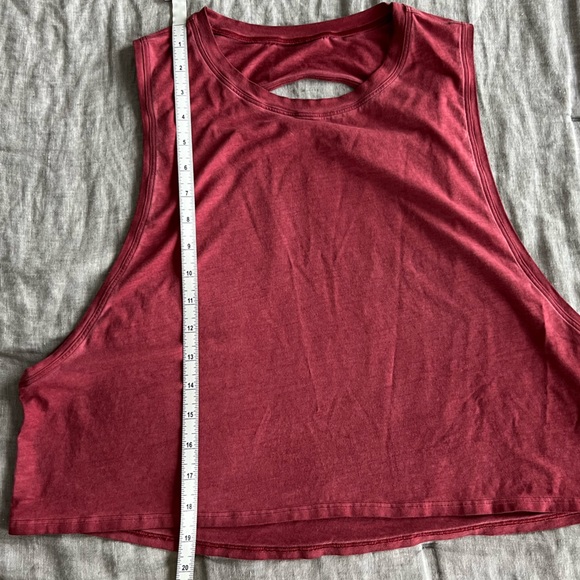 lululemon athletica Tops - lululemon Cut Back Crop Tank *Wash - Washed Chianti - sz. 12